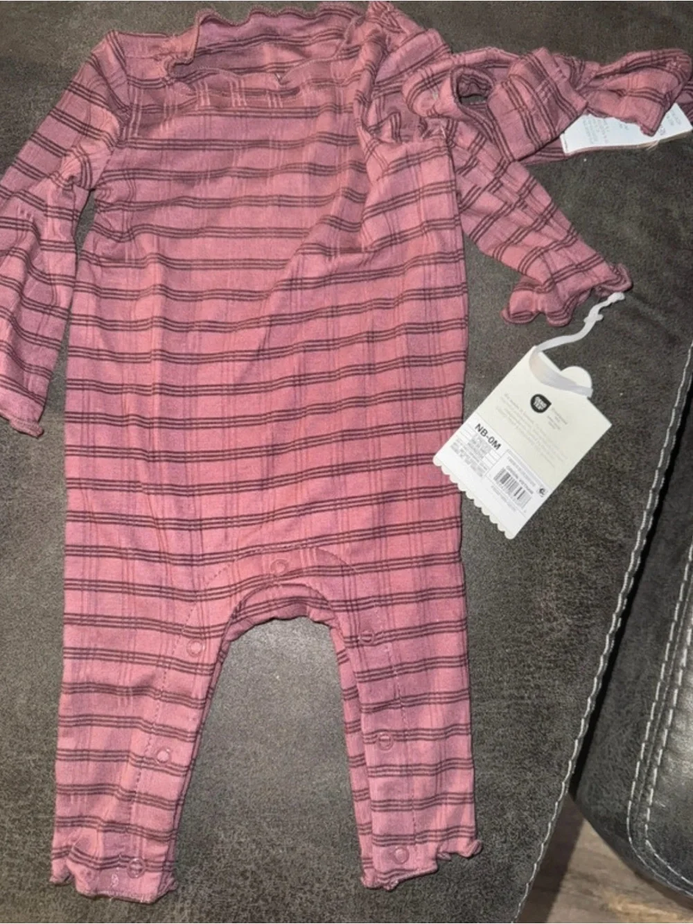 cloud island Pink Floral & Patterned Baby Pajama Bundle